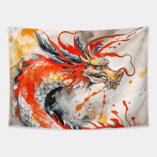 Chinese Dragon Digital Painting Tapestry