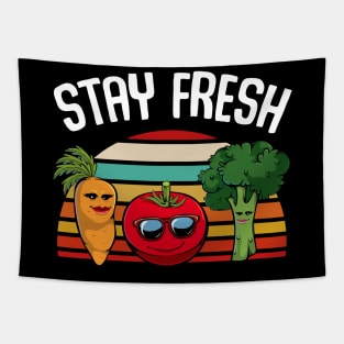 Carrots - Stay Fresh - Vegetables Carrot Tomato Broccoli Tapestry