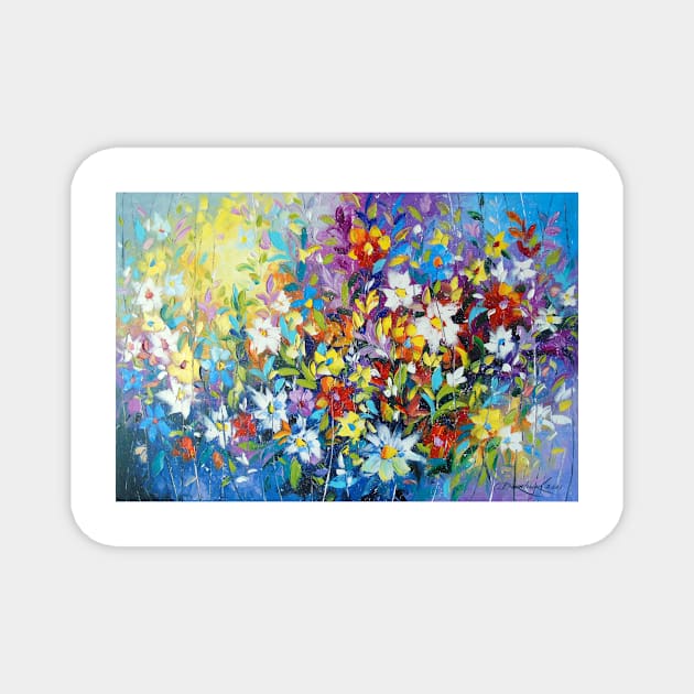 Tango of summer flowers Magnet by OLHADARCHUKART