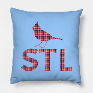 Cardinals Plaid Pillow