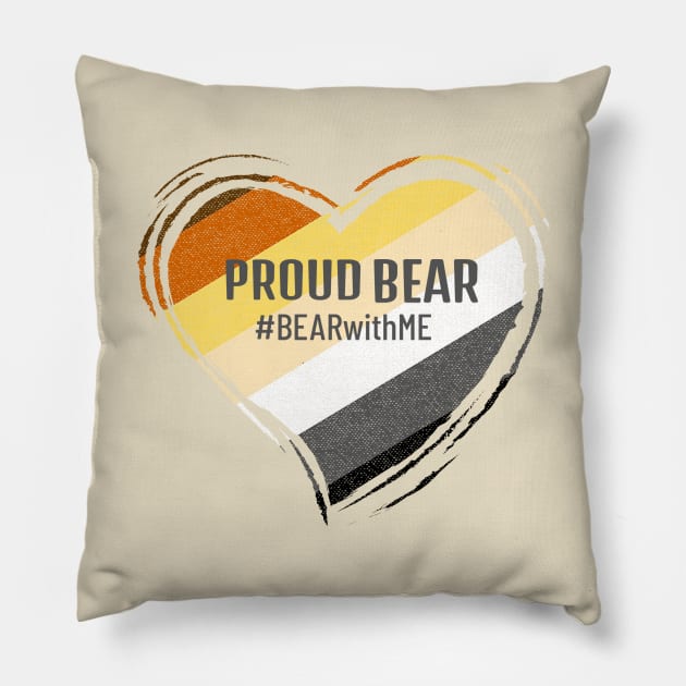 Proud Bear by WOOF SHIRT Pillow by WOOFSHIRT