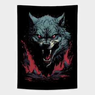 Werewolf Attack Tapestry