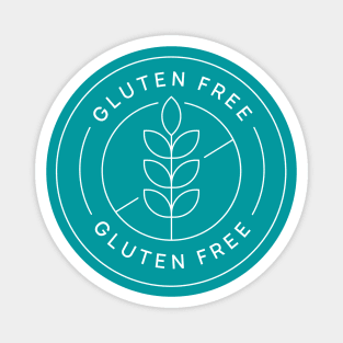 Gluten free logo - blue and white Magnet