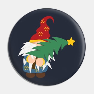 Tree Hugger Christmas Gnome Pin