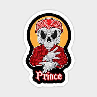 Skull Gangsta Prince Magnet