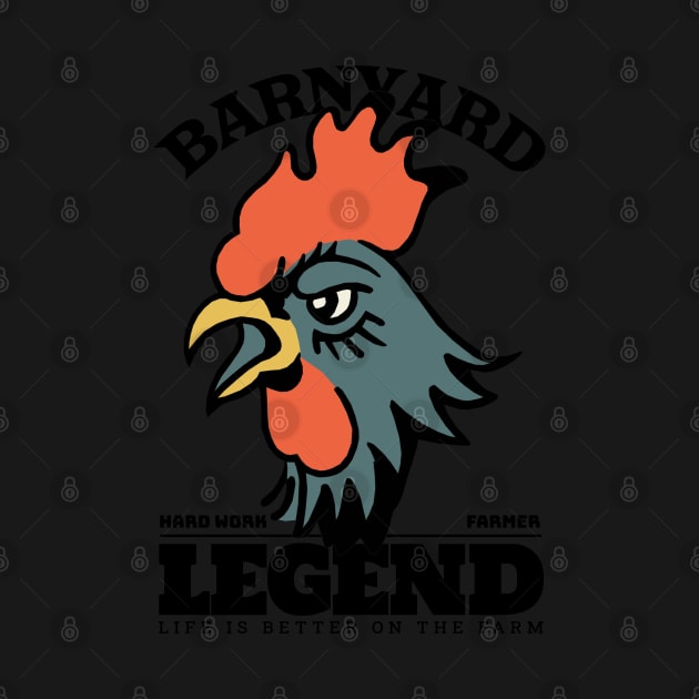 The Classic Rooster Legend of Barnyard by KewaleeTee