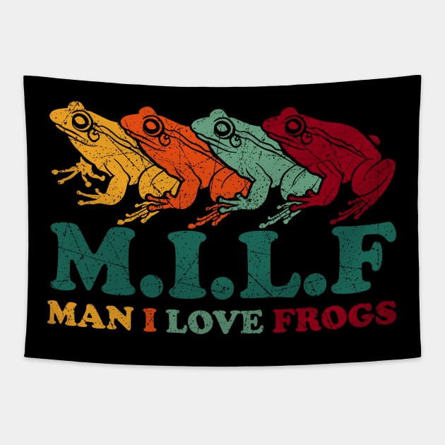 Vintage man i love frogs Tapestry by Dianeursusla Clothes