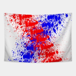 Blue Red Spot Tapestry