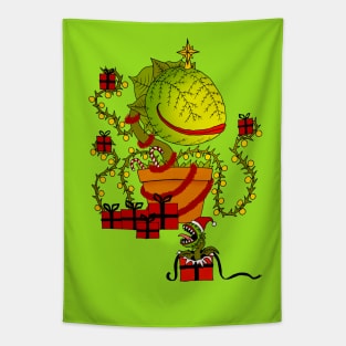 Christmas Flytrap Tapestry