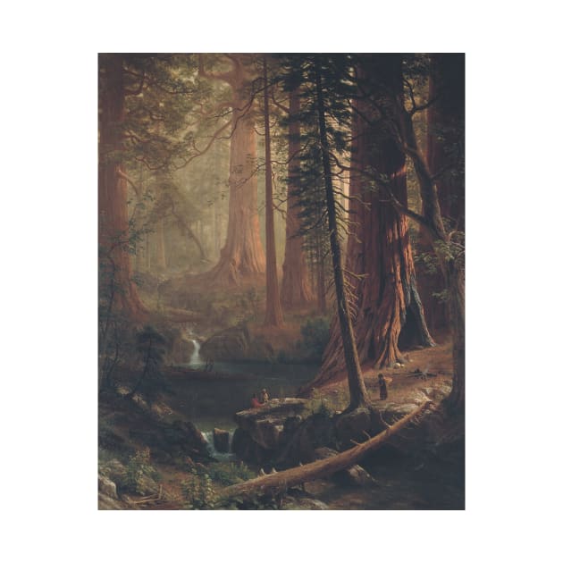 Giant Redwood Trees of California by Albert Bierstadt by Classic Art Stall