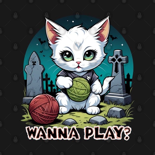 Wanna Play? - Creepy Kitten by ArtfulTat