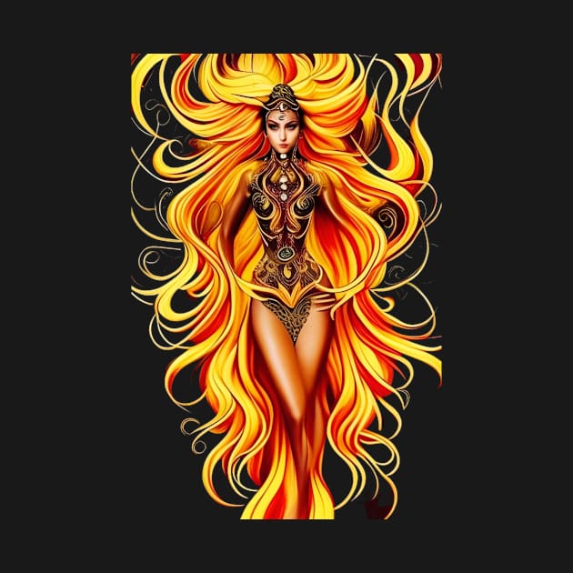 fire goddess by FineArtworld7