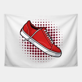 Red White Skate Sneaker Tapestry