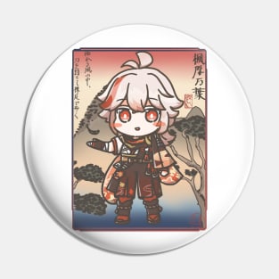 Peaceful Kazuha Chibi Pin