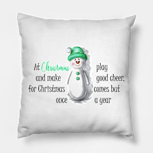 Christmas Snowman Pillow