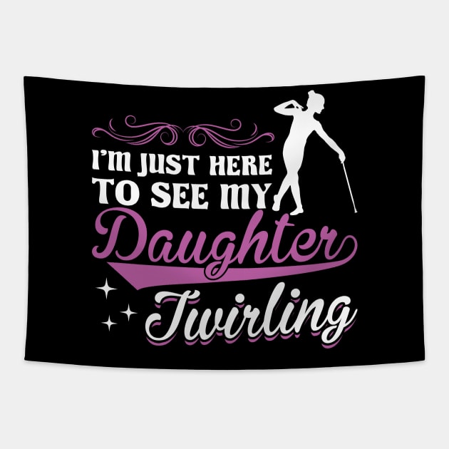 Baton Twirler Mom Dad - Baton Twirler Tapestry by Peco-Designs