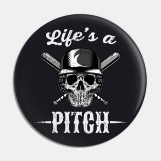 Life's a Pitch Baseball Pitcher Gift Pin