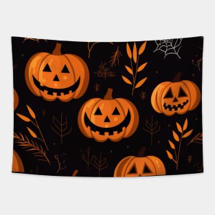 Halloween Pumpkins Tapestry