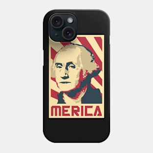 George Washington Merica Retro Propaganda Phone Case