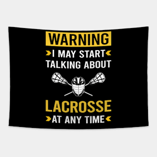 Warning Lacrosse Tapestry