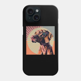 70s Vizsla Vibes: Pastel Pup Parade Phone Case