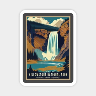 Yellowstone National Park Vintage Poster Magnet