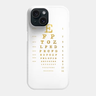 Eye Chart Diagram Phone Case