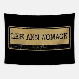 Aliska, text black retro - Lee Ann Womack Tapestry