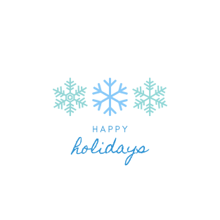 Holiday Collection - Happy Holidays (White/Blue) T-Shirt