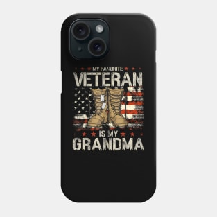 Mother's Day My Favorite Veteran Is My Grandma Proud Phone Case