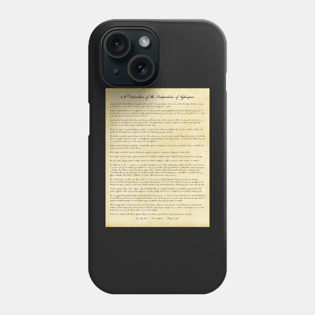 A Declaration of the Independence of Cyberspace Phone Case by innerspaceboy