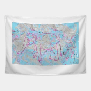 Pink Elephants Tapestry