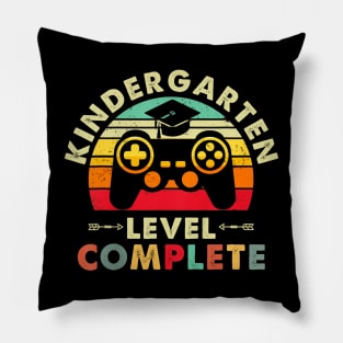 Kids Kindergarten Graduation Level Complete Video Gamer Pillow