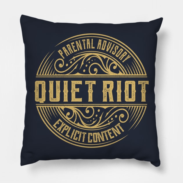 Quiet Riot Vintage Ornament Pillow by irbey