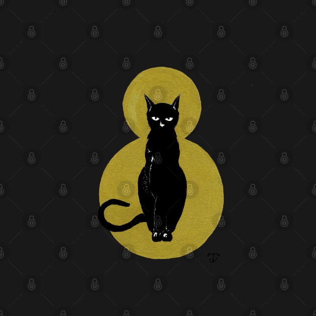 Gold Black Cat by tristan.r.rosenkreutz