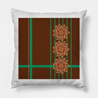 Flowers in a Square Pattern Pillow