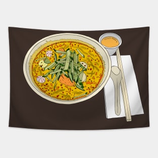 Singapore Laksa Noodle Tapestry