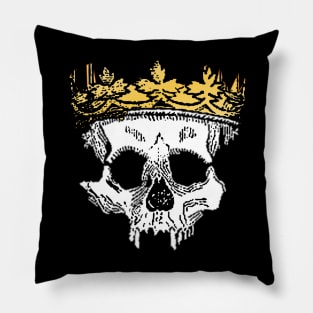 Human Skull with Crown Pillow