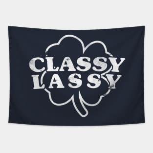 Funny St. Patrick's Day Classy Lassy Clover Tapestry