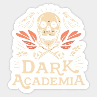 Dark Academia Skull Clothing for a College student' Sticker