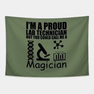 Funny lab tech Tapestry