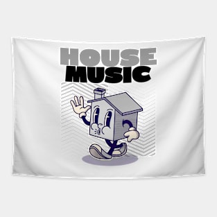 HOUSE MUSIC  - Character (Grey/black) Tapestry