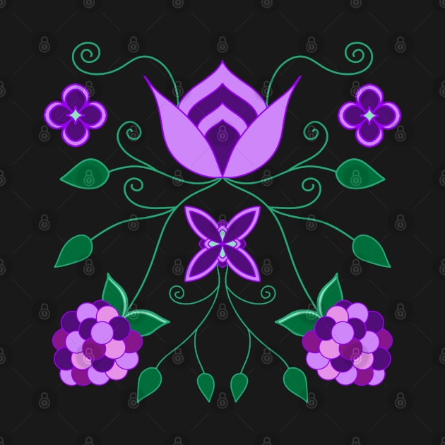 Purple Floral by Niibidoon