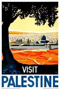 Vintage Travel Poster Visit Palestine Magnet