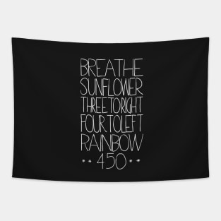 Breathe- sunflower- tree to right- four to left- rainbow- 450 Tapestry