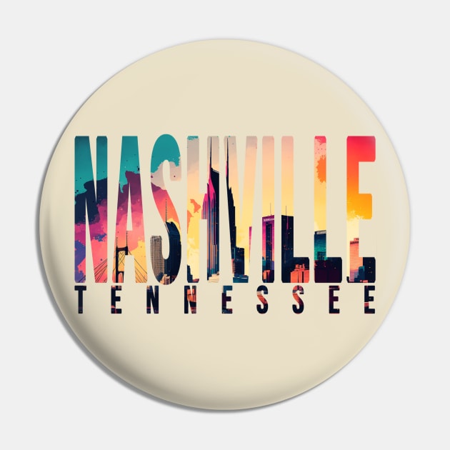 Nashville Skyline No. 3 Pin by coyote