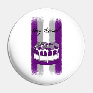 Grey-Asexual Dessert Pin