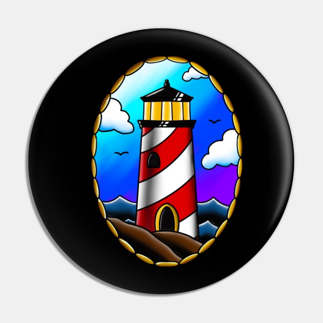 Lighthouse Pin by JeremyBrownArt 