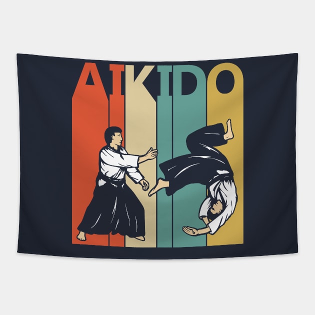 Vintage Aikido Martial Arts Tapestry by GWENT