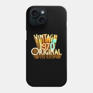 Vintage 1970 Original Birthday T-shirt Design in 3D Phone Case